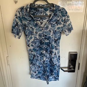 Floral shirt dress